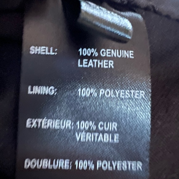 Karl Lagerfeld Paris black leather Moto jacket - Picture 5 of 7